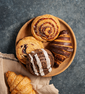 Fresh bakery pastries assortment