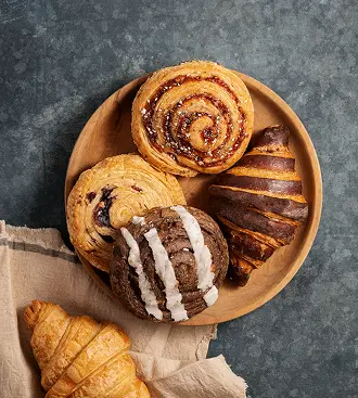 Fresh bakery pastries assortment