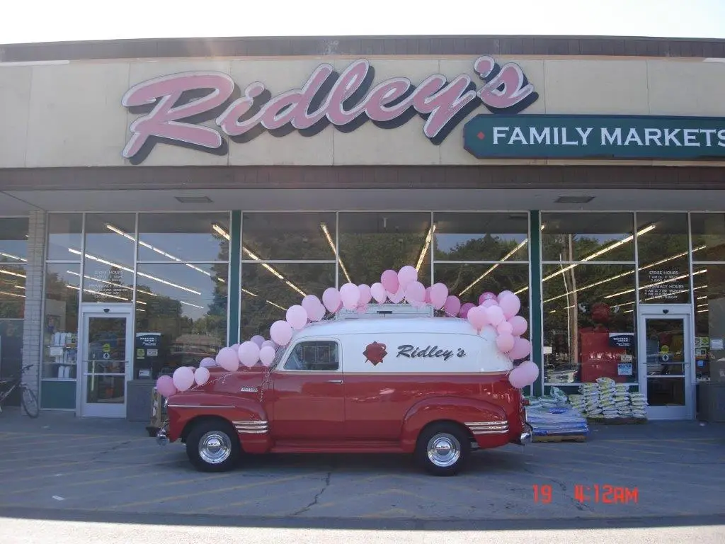 Ridleys store with vintage truck