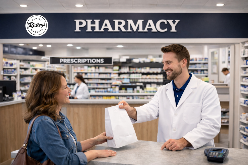 Pharmacy service counter interaction